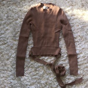 Wilfred Dusty Rose Wool Open Back Long Sleeve Size XS